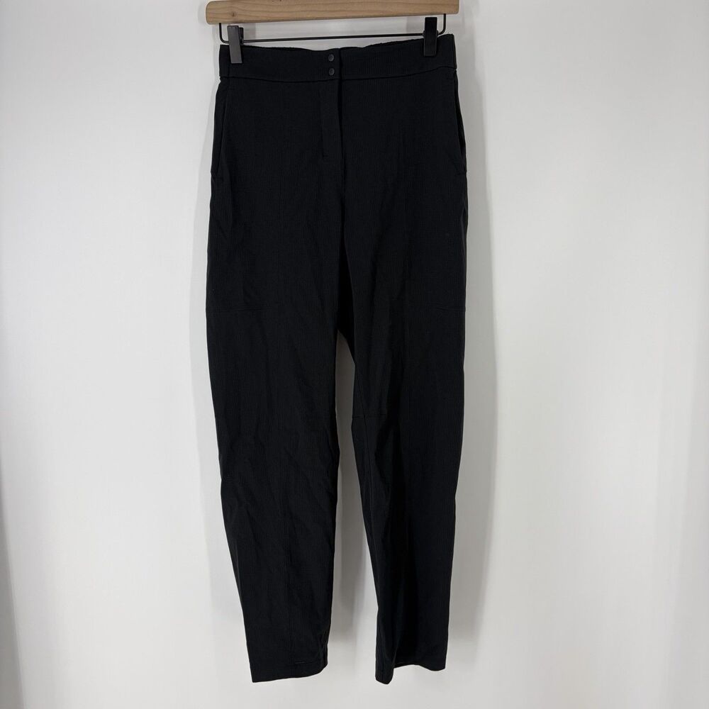 Lululemon Dynamic Days Trouser Pants Size 4 Womens Black Travel Stretch Crop